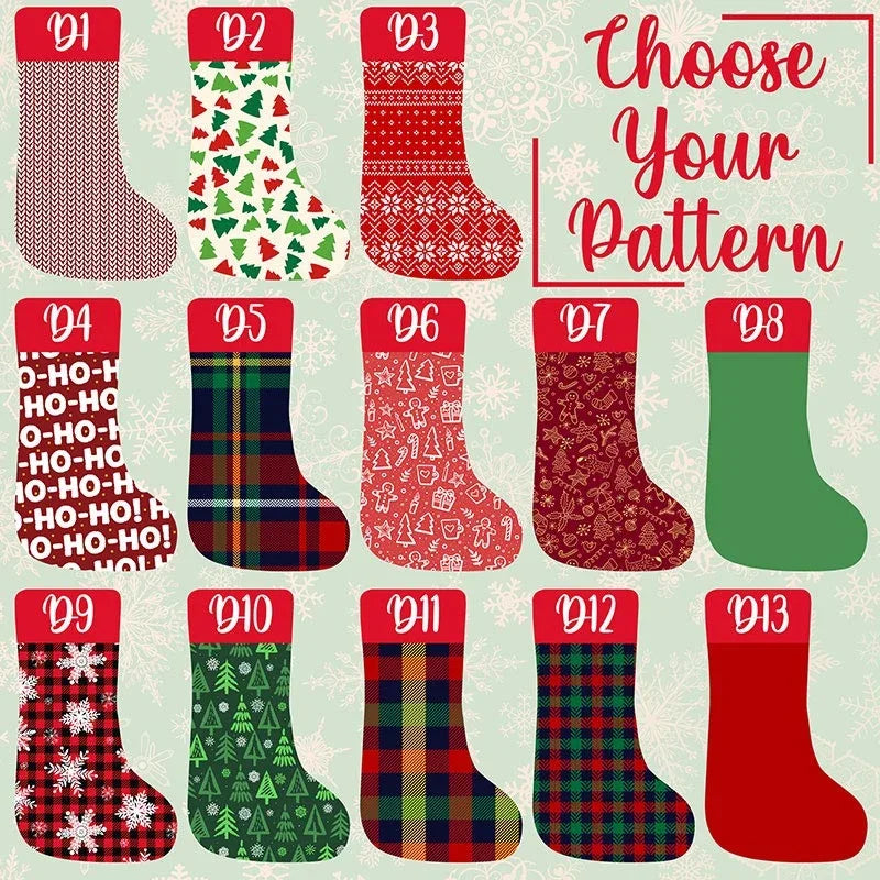 Custom Face Stocking with Christmas Hat - GiftShire