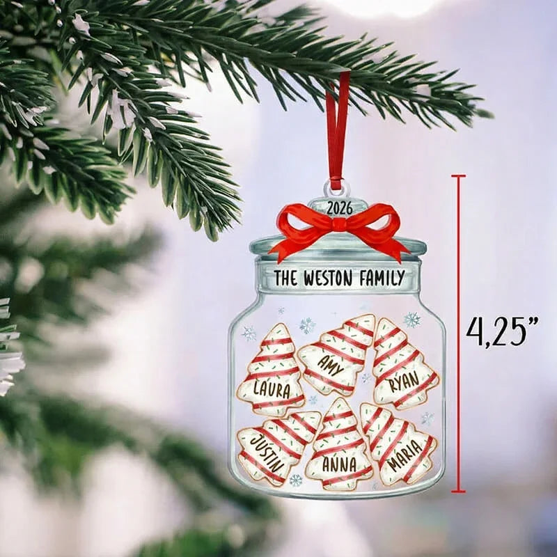 Custom Family Acrylic Ornaments – Cookie Jar Christmas Tree Ornaments