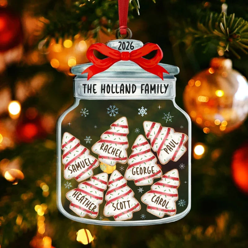 Custom Family Acrylic Ornaments – Cookie Jar Christmas Tree Ornaments
