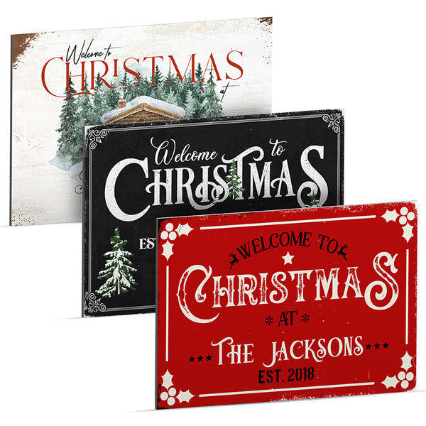 Custom Family Sign For Christmas -  Decorate Your Home for Christmas
