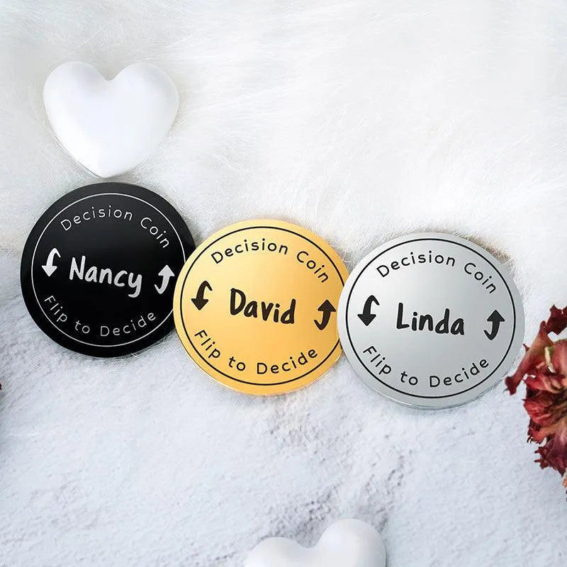 Custom Flip Decide Coin - GiftShire