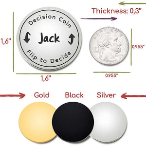 Custom Flip Decide Coin - GiftShire