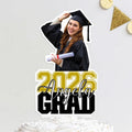 Custom Graduation Cake Topper with Photo, Name, Year - Graduation Party Favors