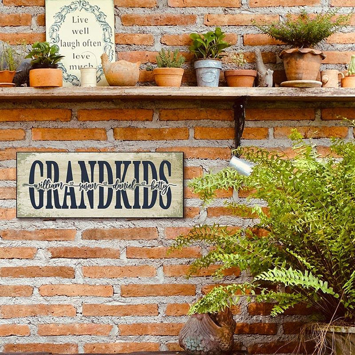 Custom Grandkids Sign - GiftShire