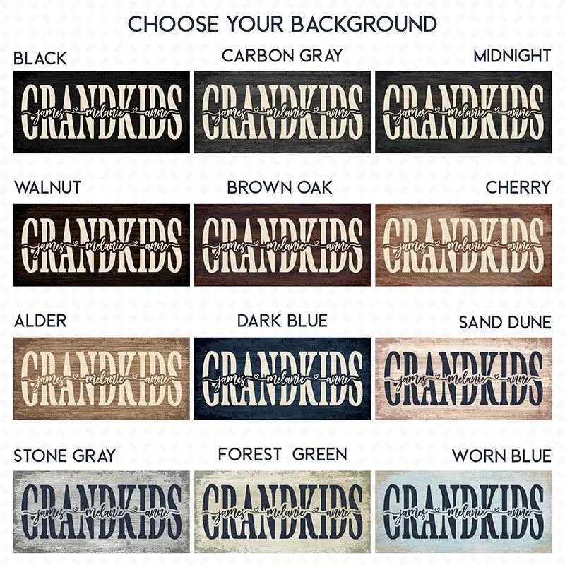 Custom Grandkids Sign - GiftShire