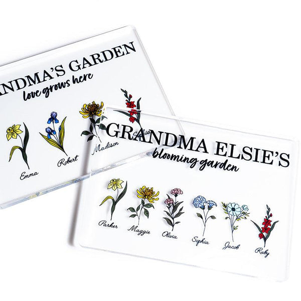 Custom Grandma Sign, Acrylic Garden Block