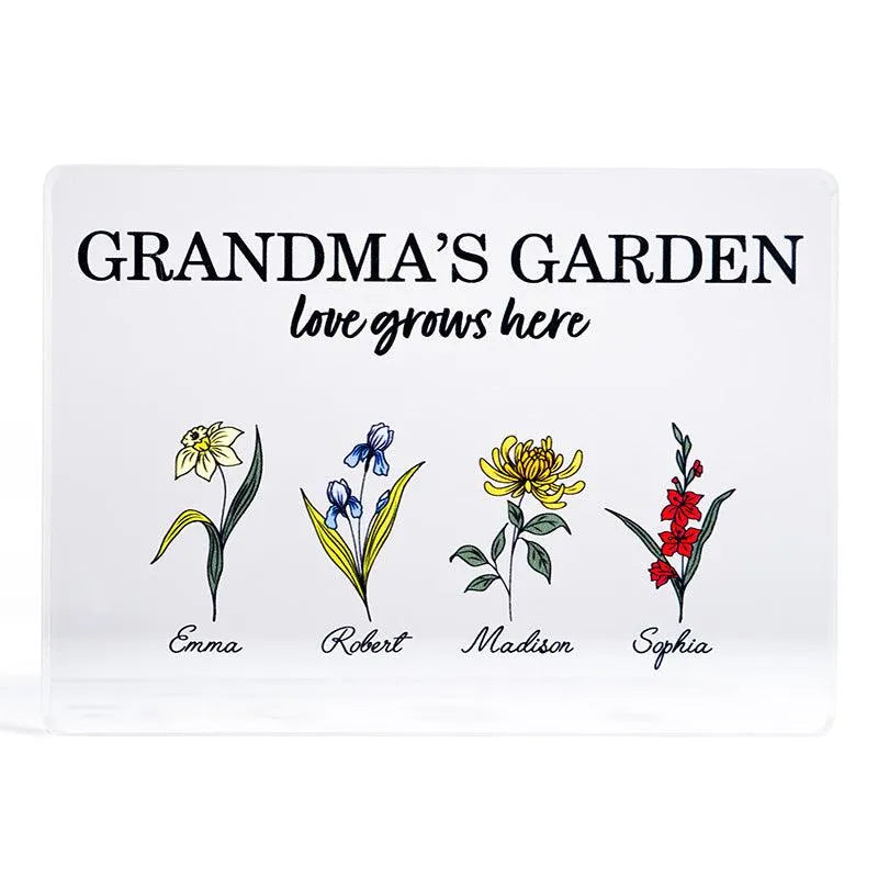 Grandma's Birth Flower Garden Frame for Mother's Day - GiftShire