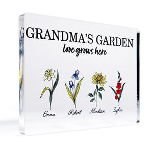Grandma's Birth Flower Garden Frame for Mother's Day - GiftShire