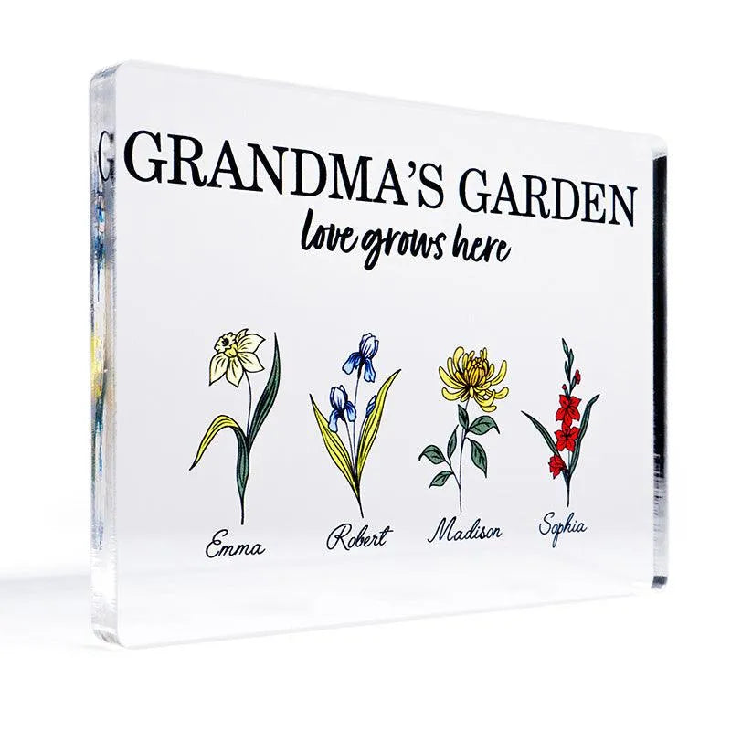 Grandma's Birth Flower Garden Frame for Mother's Day - GiftShire