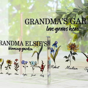 Grandma's Birth Flower Garden Frame for Mother's Day - GiftShire