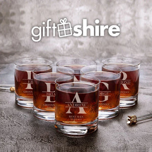 Custom Groomsman Rocks Glass - GiftShire