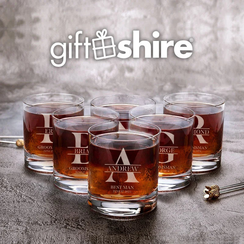 Custom Groomsman Rocks Glass - GiftShire
