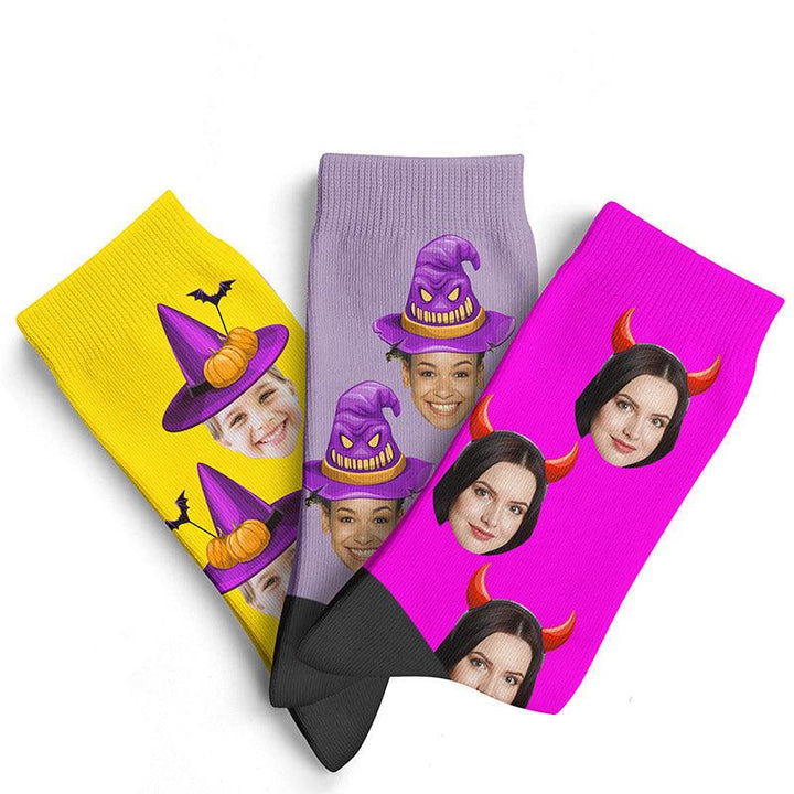 Custom Halloween Face Socks - GiftShire