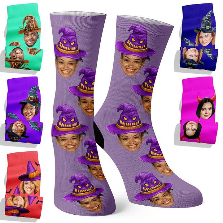 Custom Halloween Face Socks - GiftShire