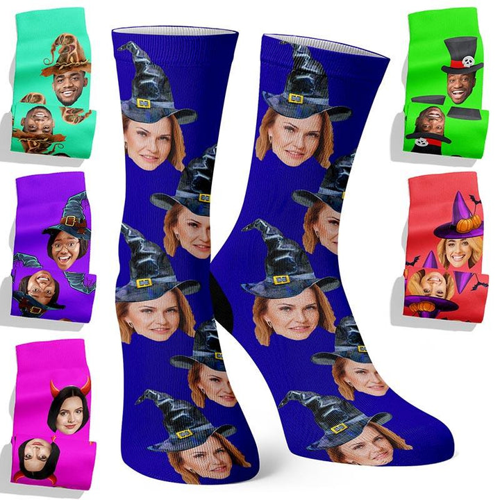 Custom Halloween Face Socks - GiftShire