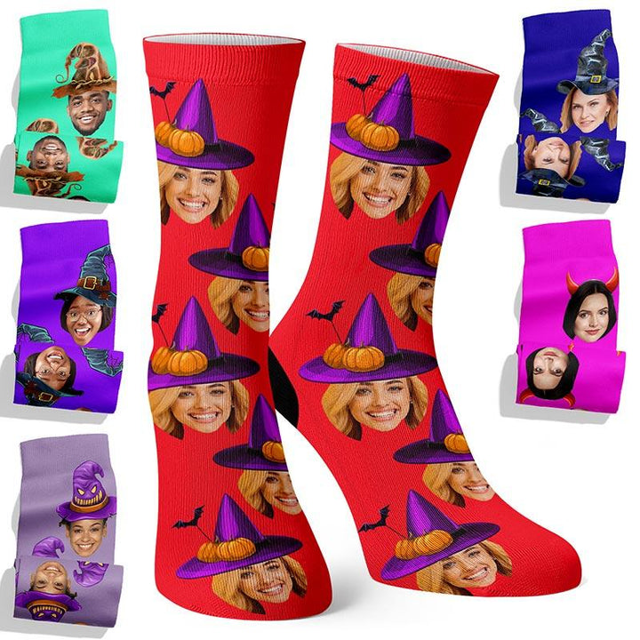 Custom Halloween Face Socks - GiftShire