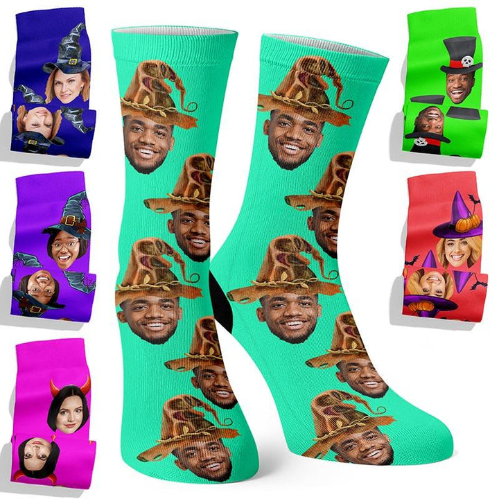Custom Halloween Face Socks - GiftShire