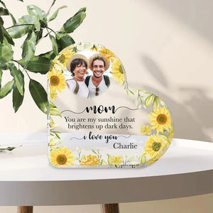Custom Mom & Child Heart Photo Frame for Mother's Day - GiftShire