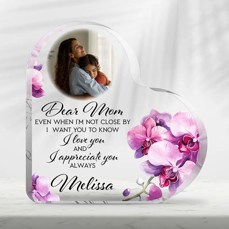 Custom Mom & Child Heart Photo Frame for Mother's Day - GiftShire