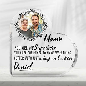 Custom Mom & Child Heart Photo Frame for Mother's Day - GiftShire