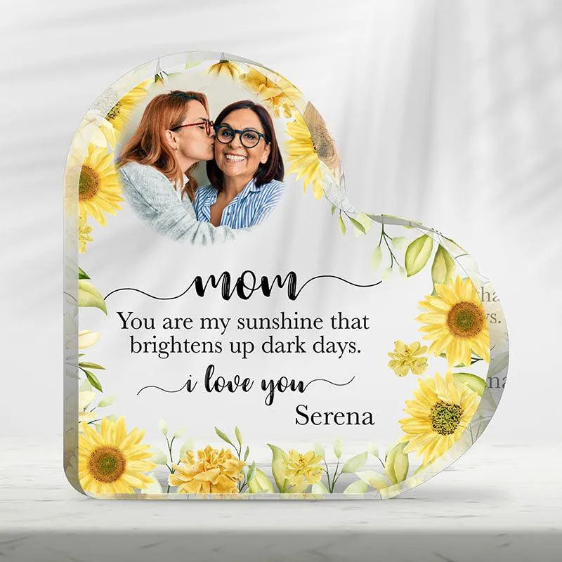 Custom Mom & Child Heart Photo Frame for Mother's Day - GiftShire
