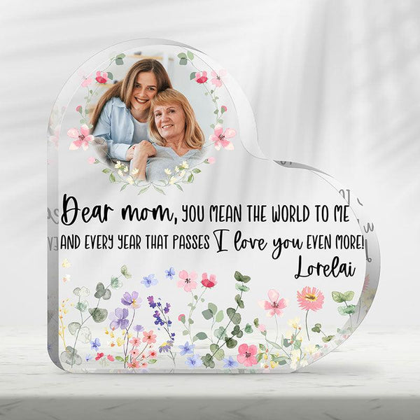 Custom Mom & Child Heart Photo Frame for Mother's Day - GiftShire