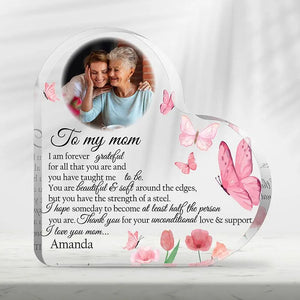 Custom Mom & Child Heart Photo Frame for Mother's Day - GiftShire