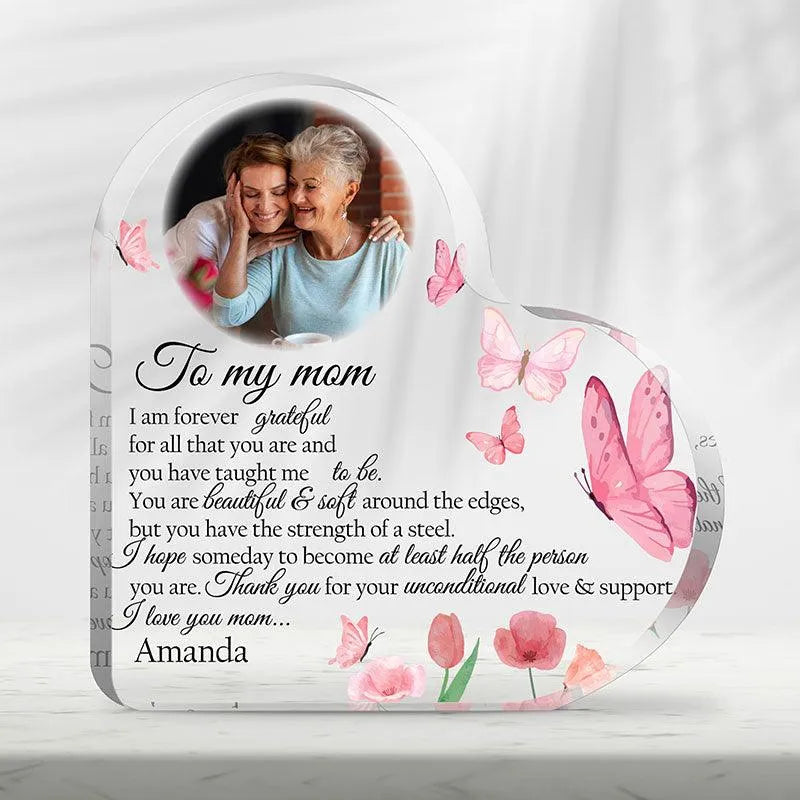 Custom Mom & Child Heart Photo Frame for Mother's Day - GiftShire
