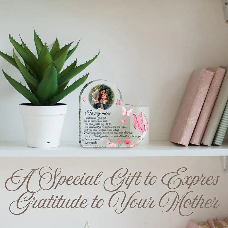 Custom Mom & Child Heart Photo Frame for Mother's Day - GiftShire