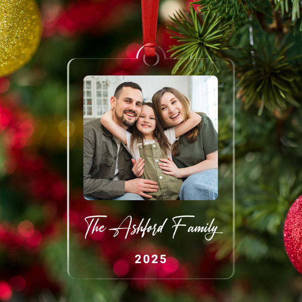 Custom Horizontal and Vertical Photo Christmas Ornaments