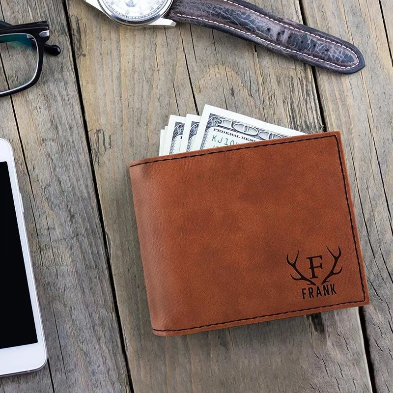 Custom Icon Leather Wallet - GiftShire