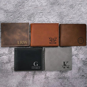 Custom Icon Leather Wallet - GiftShire