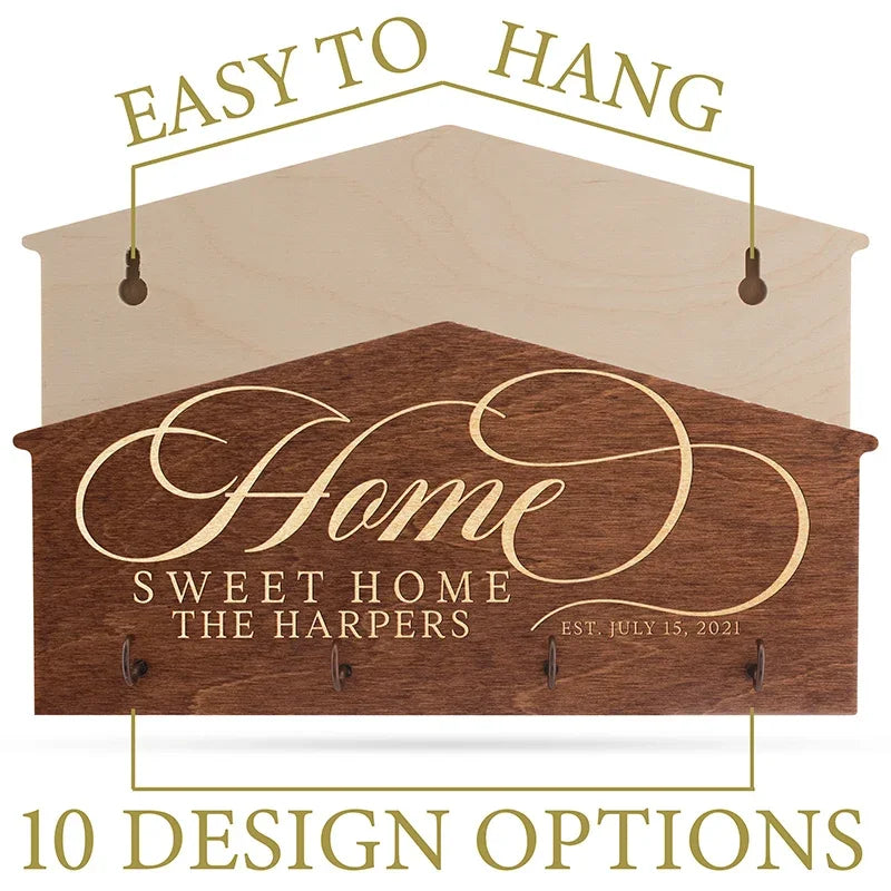 Custom Key Holder With 4 Key Hooks - GiftShire