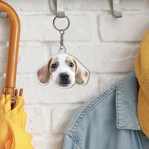 Custom Keychain with Pet Face Picture - GiftShire