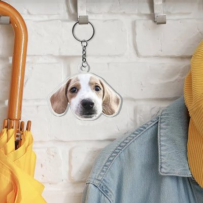 Custom Keychain with Pet Face Picture - GiftShire