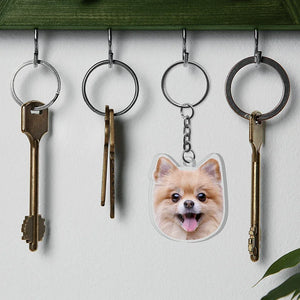 Custom Keychain with Pet Face Picture - GiftShire