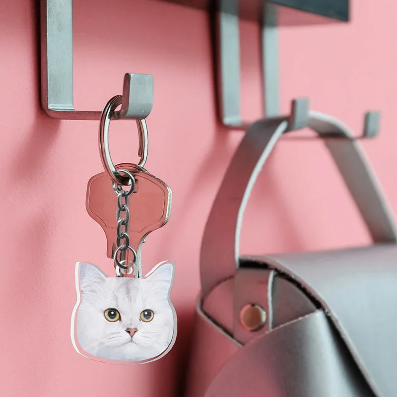Custom Keychain with Pet Face Picture - GiftShire