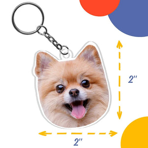 Custom Keychain with Pet Face Picture - GiftShire