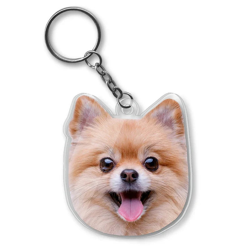 Custom Keychain with Pet Face Picture - GiftShire