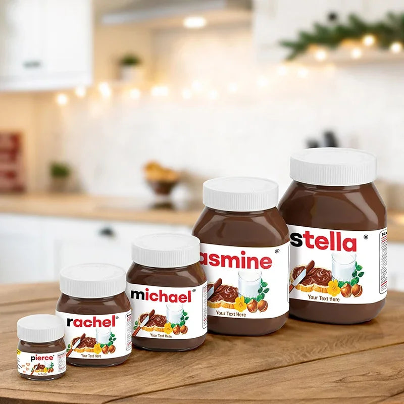 Custom Label Nutella Jar with Your Own Text