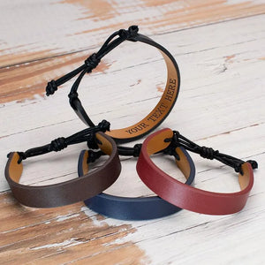 Custom Leather Bracelet - GiftShire