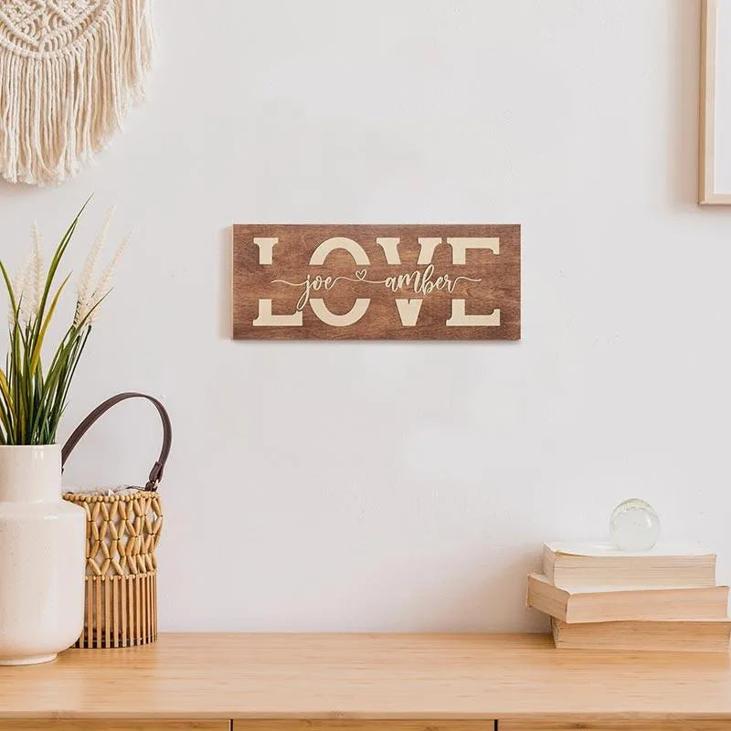 Custom Love Sign, Personalized Couple Sign, Gift for Couple - GiftShire