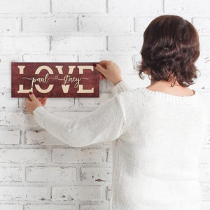 Custom Love Sign, Personalized Couple Sign, Gift for Couple - GiftShire