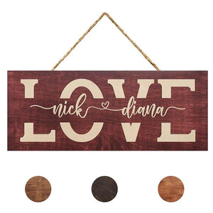 Custom Love Sign, Personalized Couple Sign, Gift for Couple - GiftShire