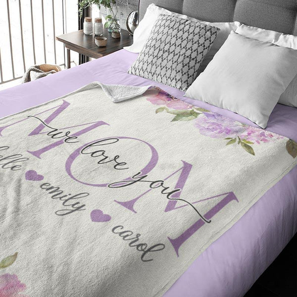 Custom Love You Mom Blanket - GiftShire