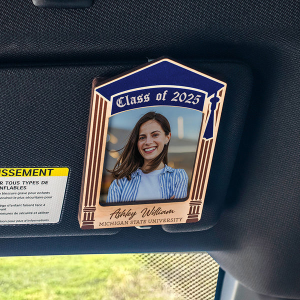 Custom Magnet or Visor Clip - Graduation Photo Holder