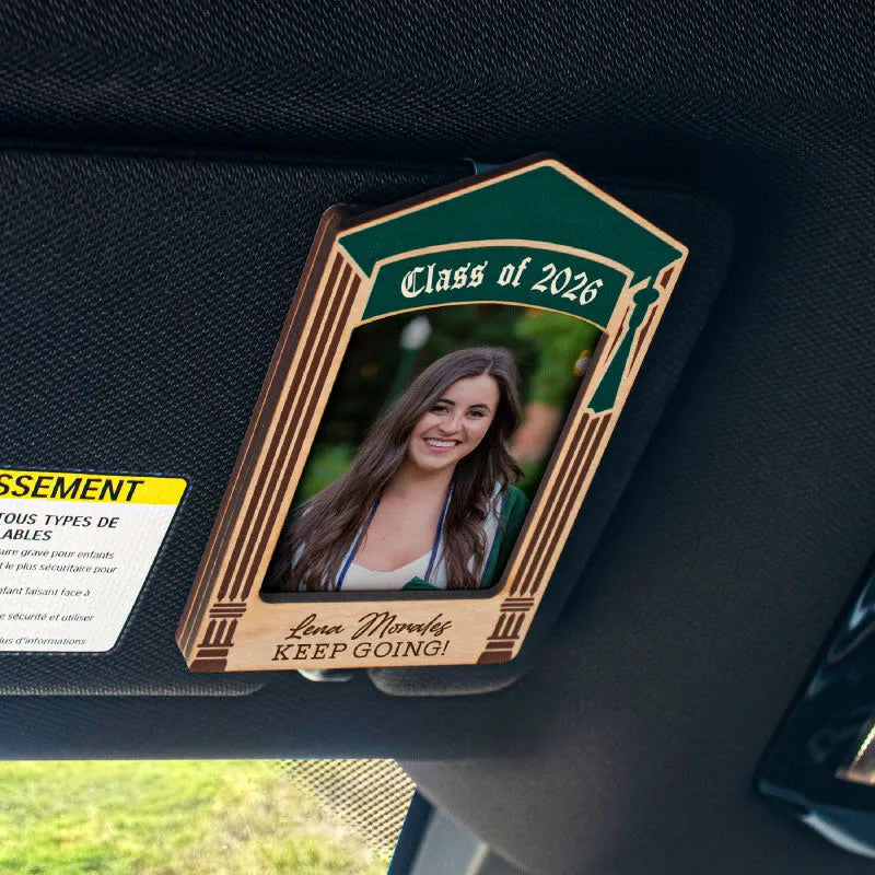 Custom Magnet or Visor Clip - Graduation Photo Holder