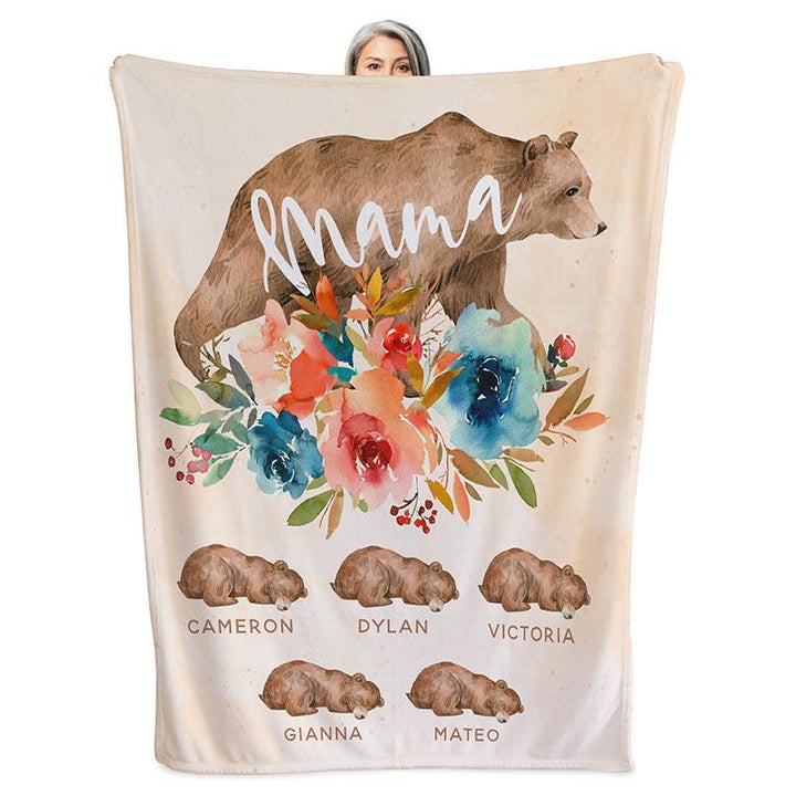 Custom Mama Bear Blanket - GiftShire