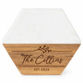 Custom Marble & Wood Coaster for Families