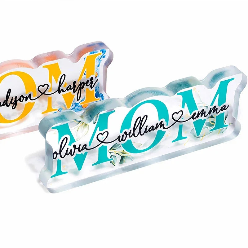 Custom Mom Letter Color Sign, Gift for Mom - GiftShire